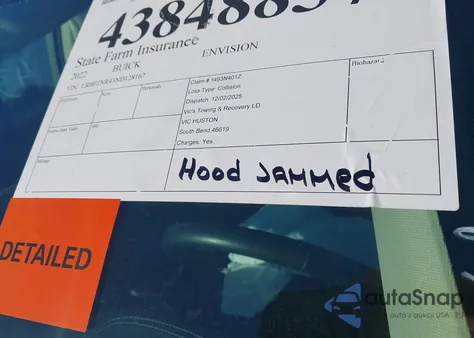 2022 Buick Envision Fwd Essence z USA, uszkodzony, nr VIN LRBFZNR43ND128167